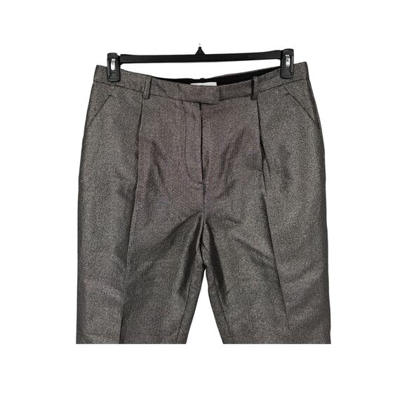 Reiss Sienna Sparkle Tapered Trousers pants gold size 14 - Picture 4 of 6